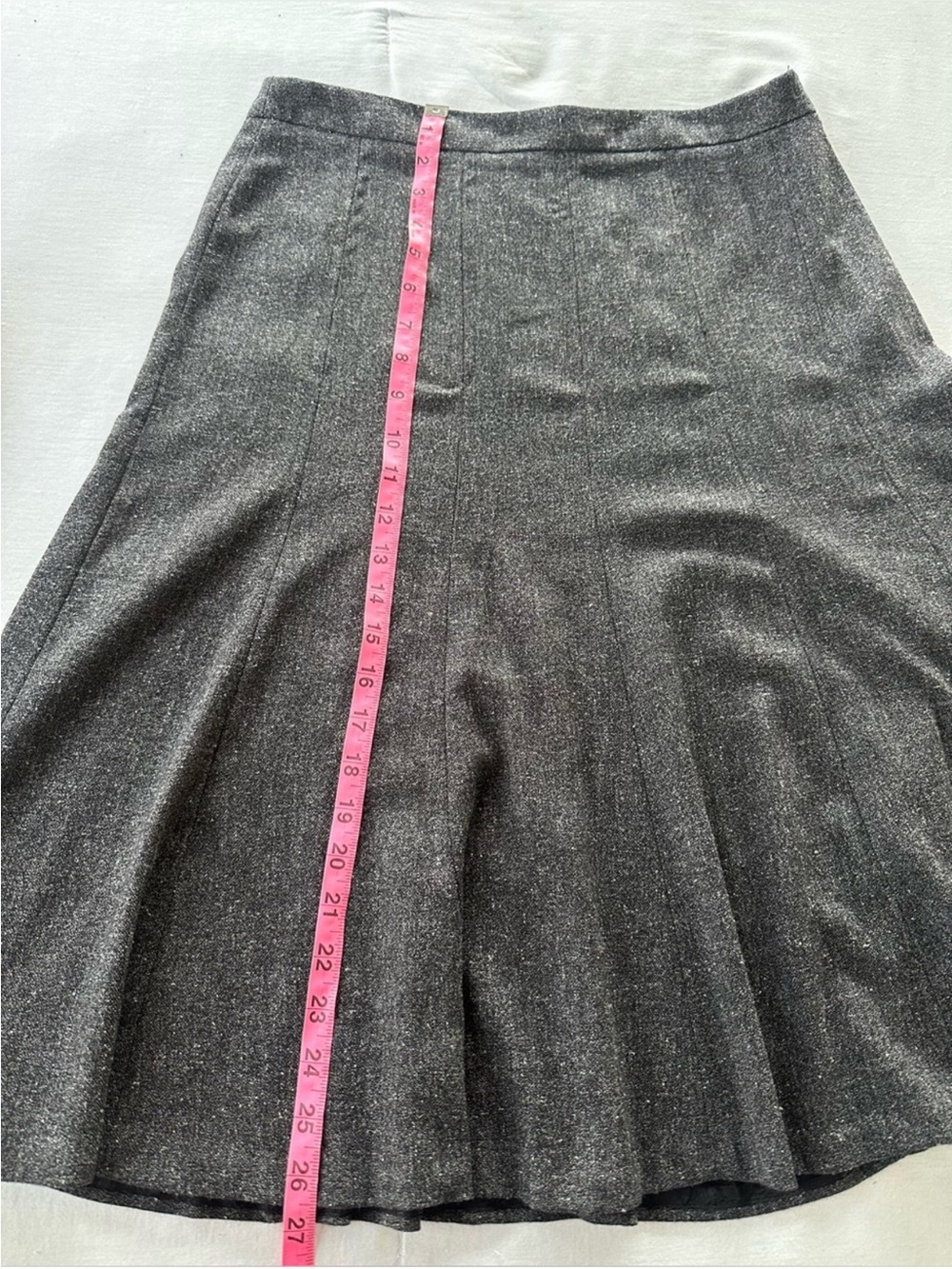 East 5th Women’s Classic Charcoal A-Line Midi Fall Panel Skirt - Picture 2 of 5